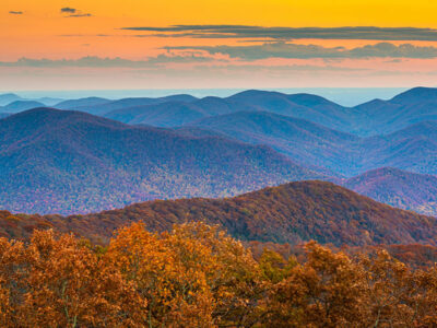 Blue Ridge Mountains at Sunset